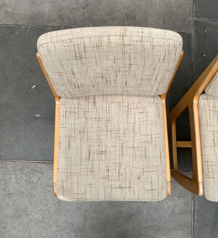 Set of German sled chairs from the mid-century, 1960s.