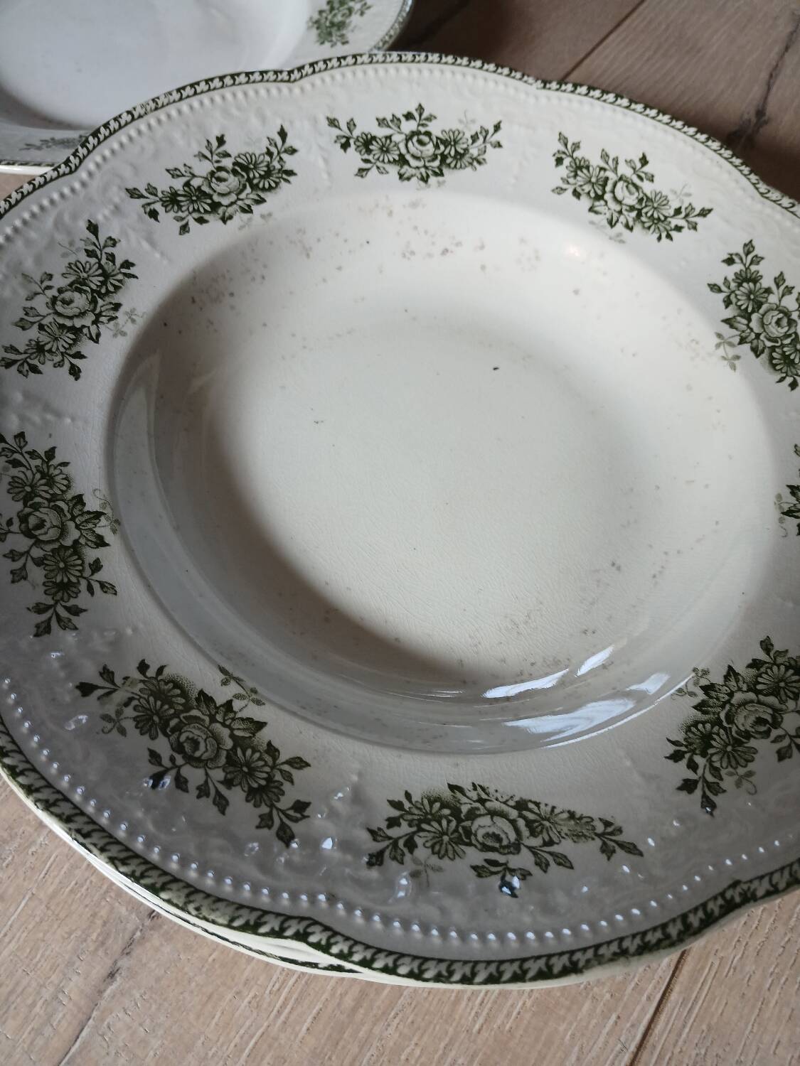 9 Badonviller Terre de Fer soup plates