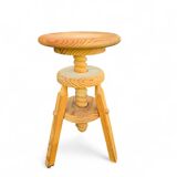 80s screw-on wooden stool