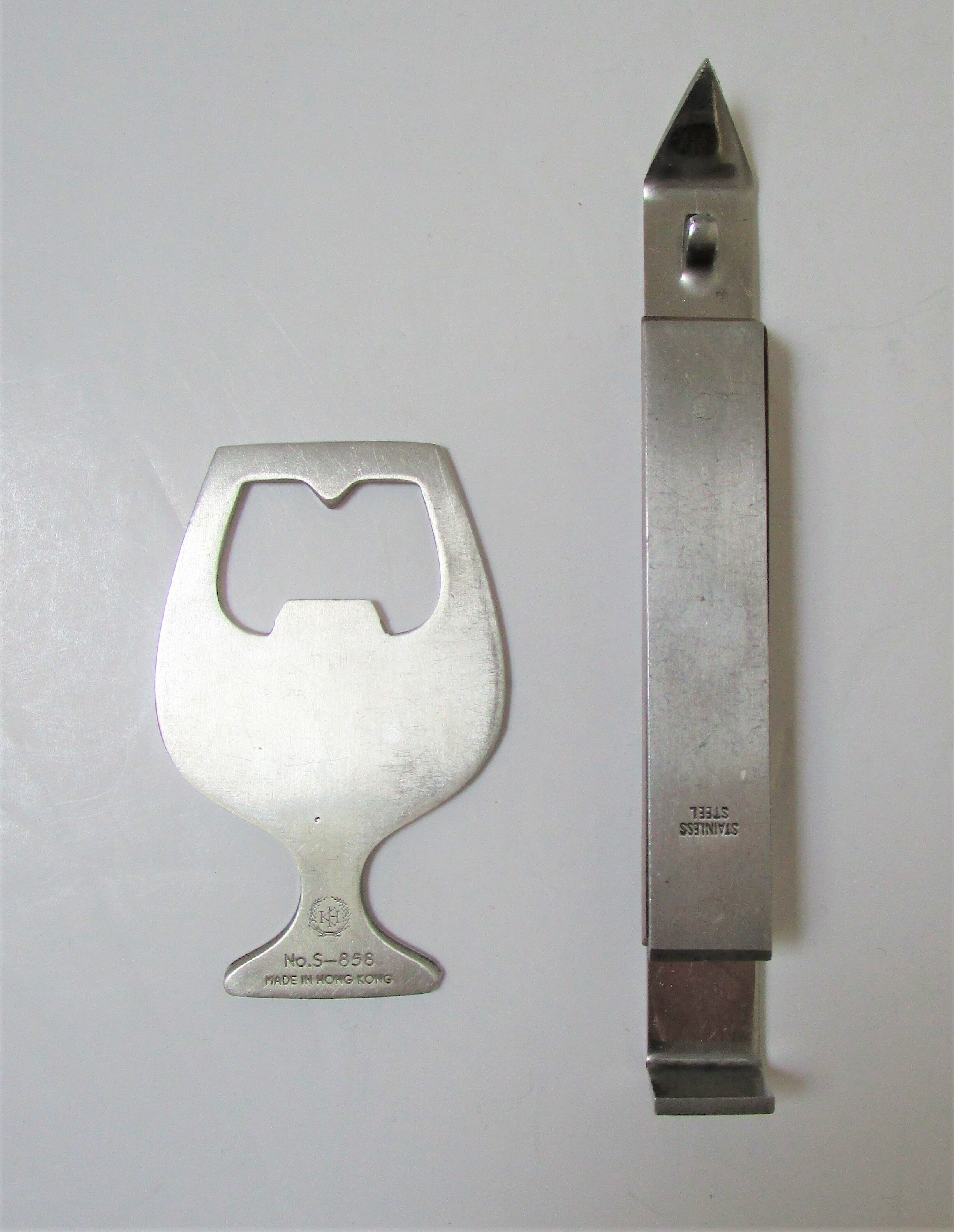 Two bottle opener rosewood steel vintage design