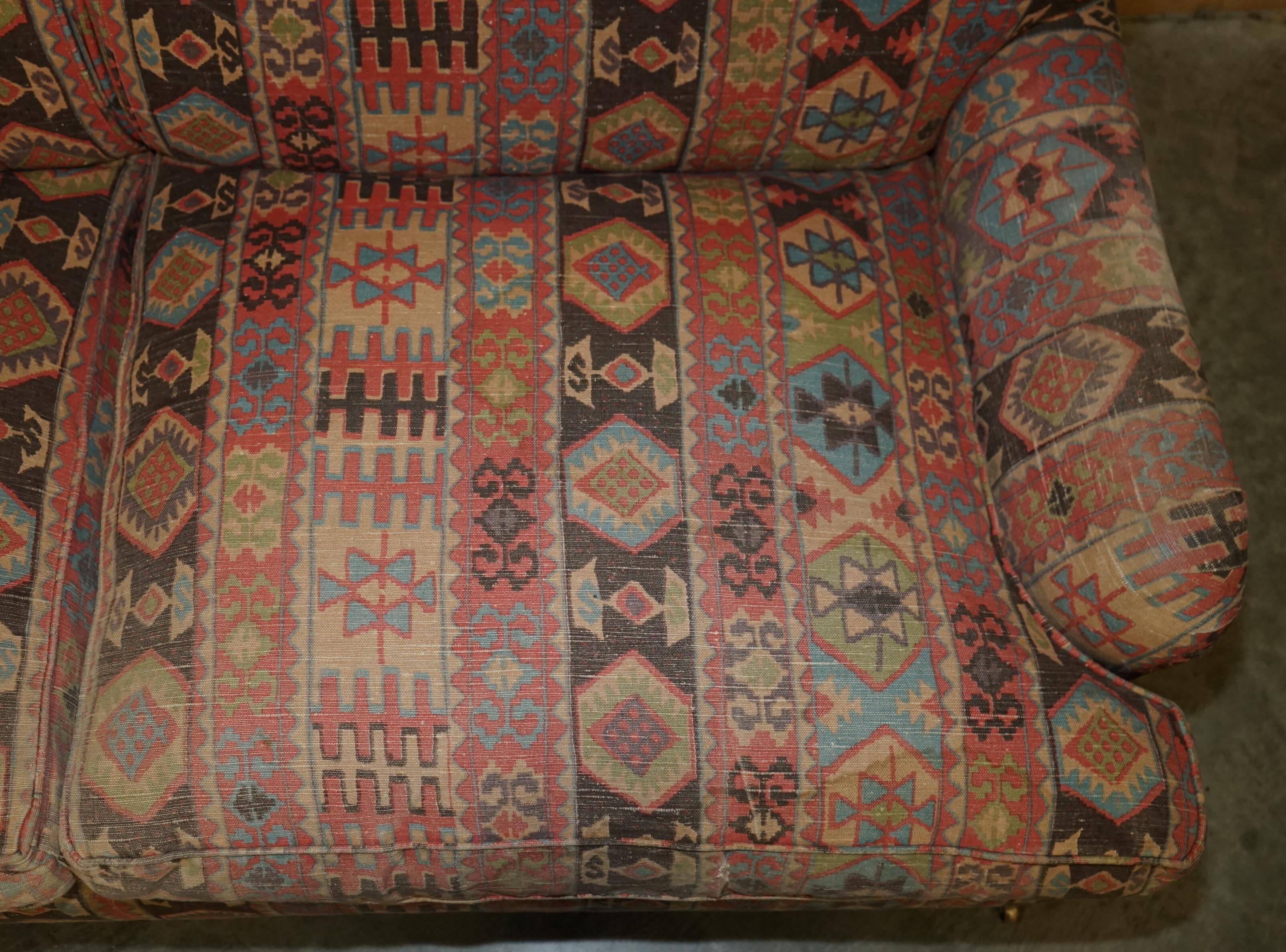 Three-seater Kilim vintage sofa by George Smith