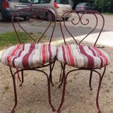 Pair of metal garden chairs