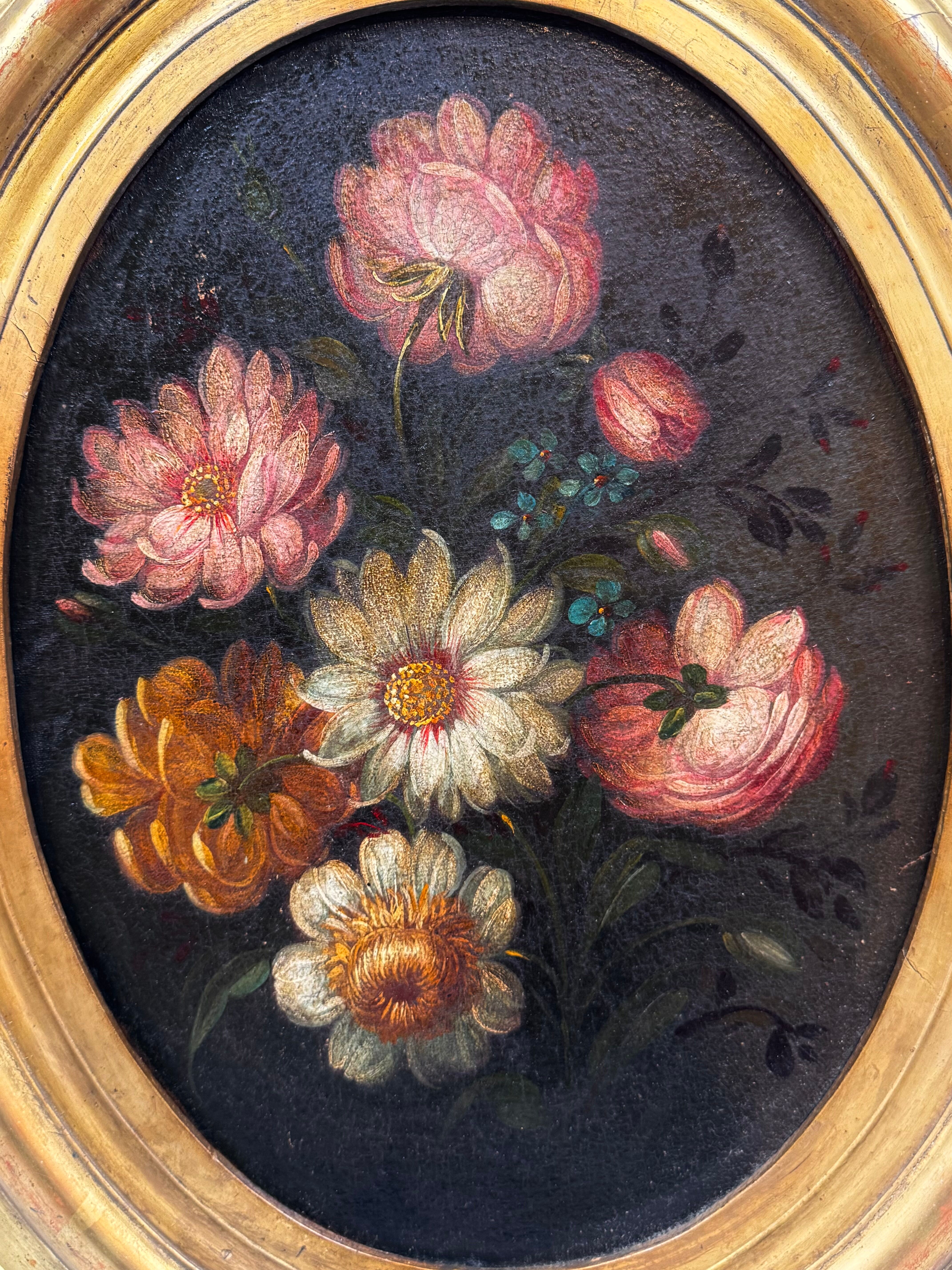 Paire de natures mortes florales