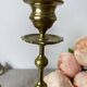 Antique brass candlesticks