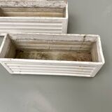 Set of 8 fiber cement planters