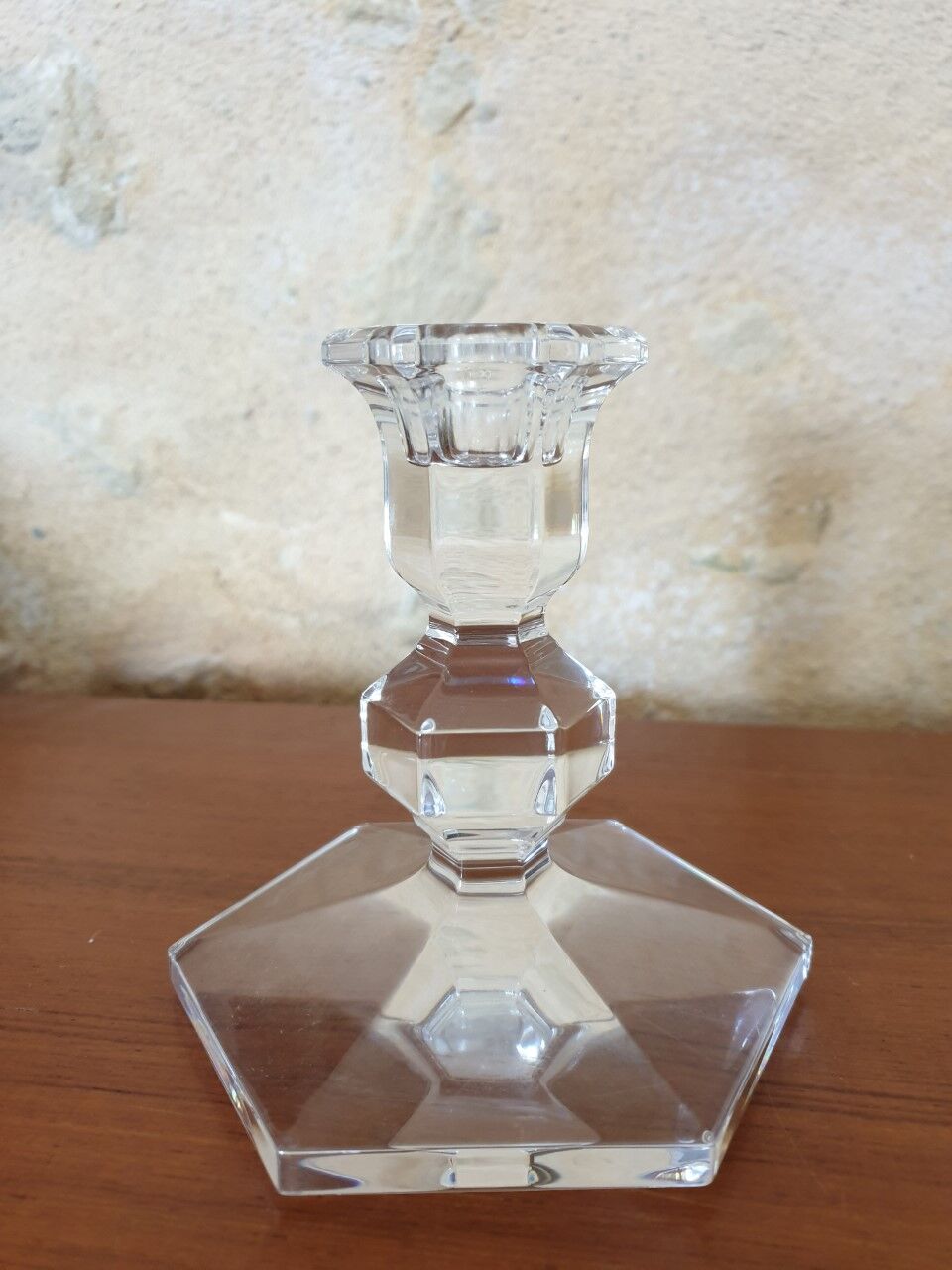 Val-saint-lambert crystal candlestick