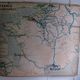 Old school map of geography France aviation waterways TSF by Gibert