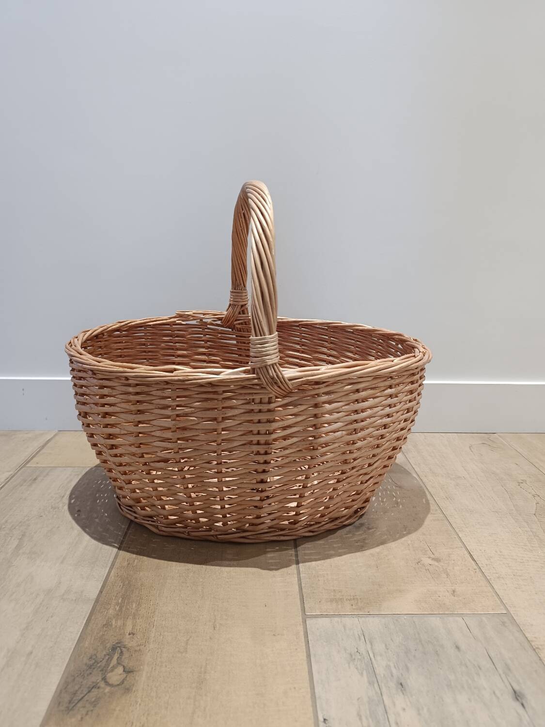 Vintage rattan wicker basket