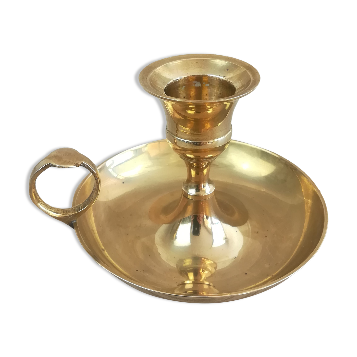 Brass candle holder "cellar rat"