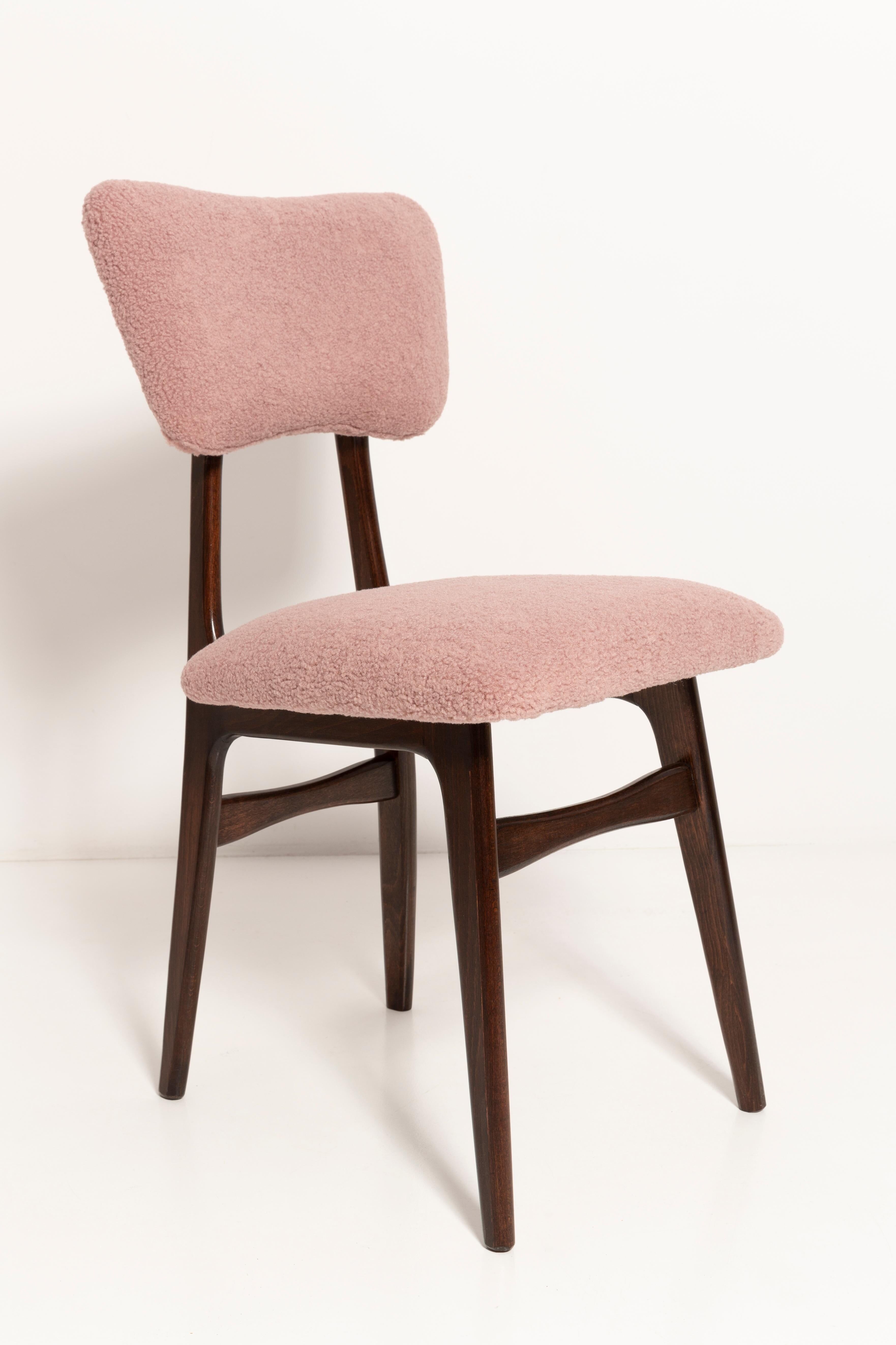 Butterfly dining chair, pink boucle, Europe