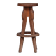 Set of 5 Brutalist Oak Mid-Century Belgium Bar Stools