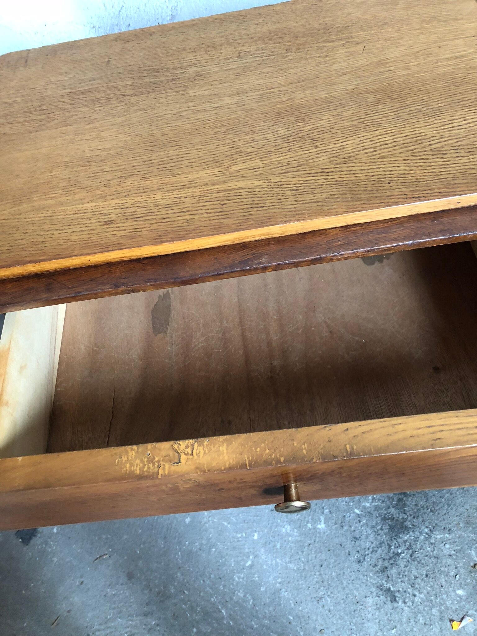 Vintage oak bedside table