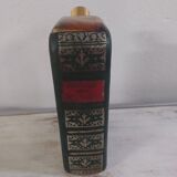Thick amber glass bottle