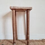 Wooden stool - wooden harness workshop look brutalist
