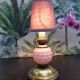 Lampe de chevet globe en verre de clichy rose