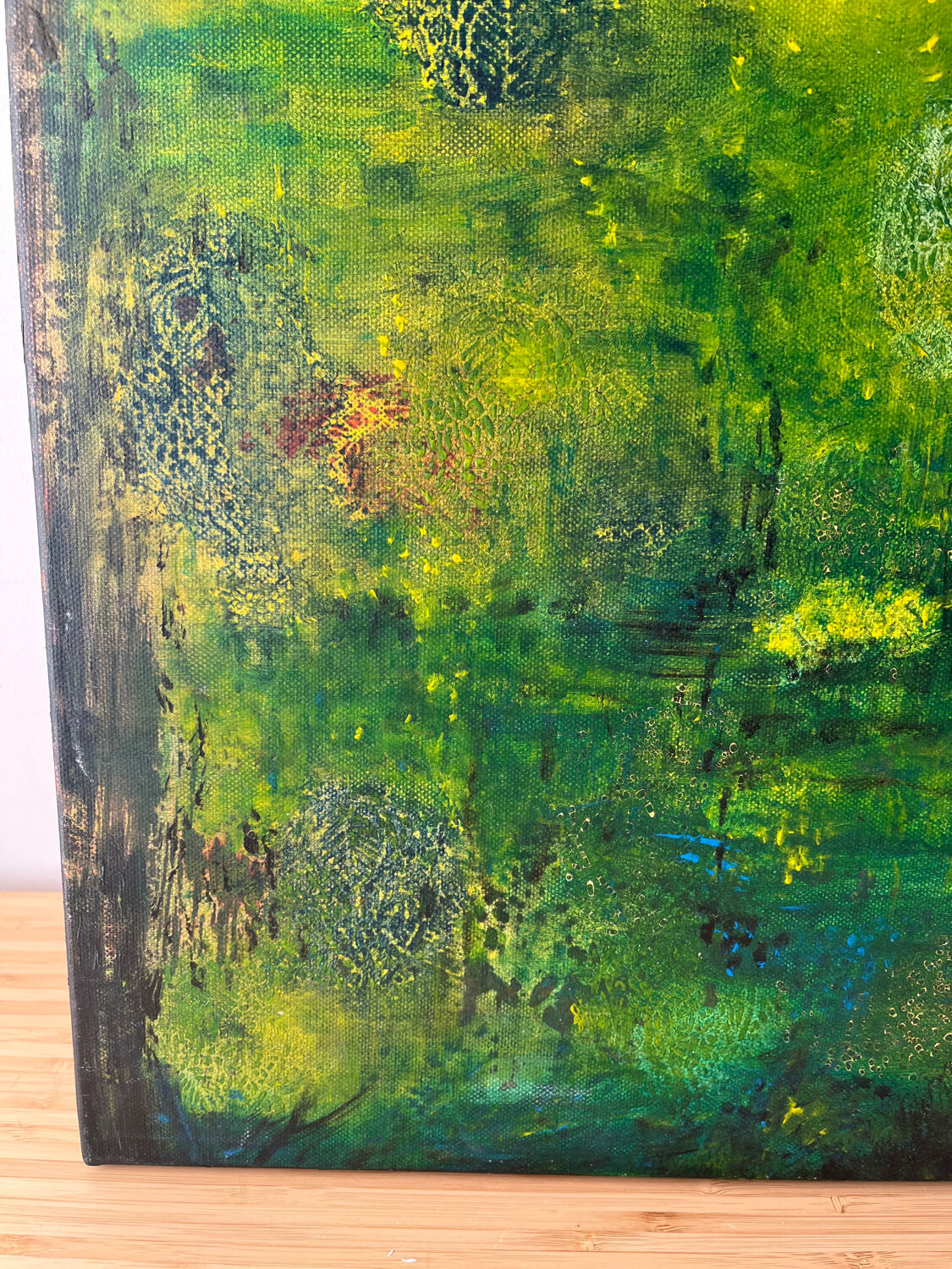 Modern abstract, "World of Depths", signed Diamanne 2009