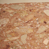 Terracotta coffee table and steel feet