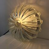 Vintage 80s glass ceiling or wall light
