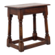Tabouret en chêne massif anglais, 19e siècle
