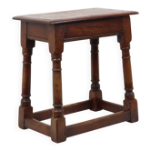 Tabouret en chêne massif anglais, 19e siècle