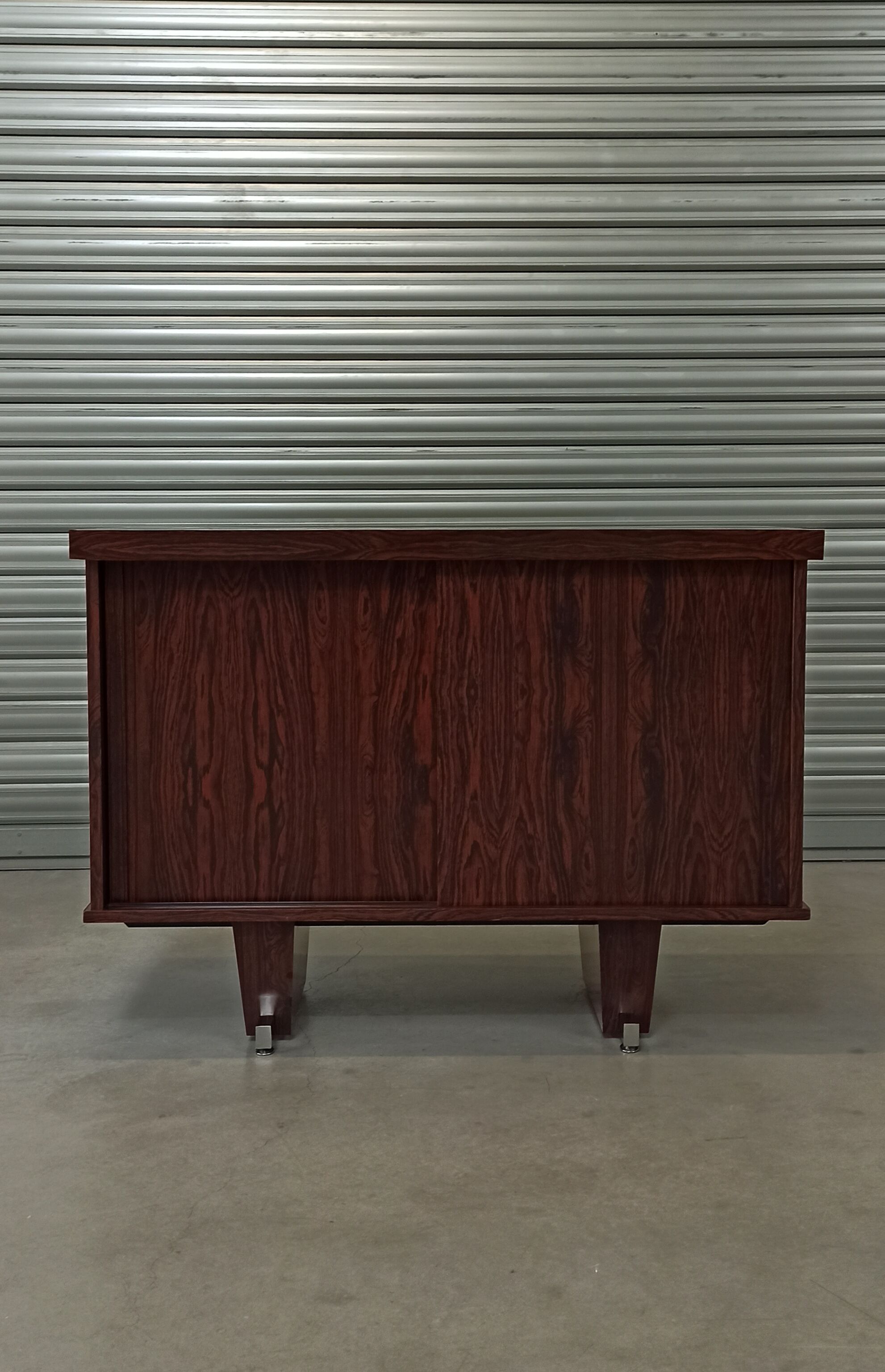 Rosewood and chrome sideboard, 60's