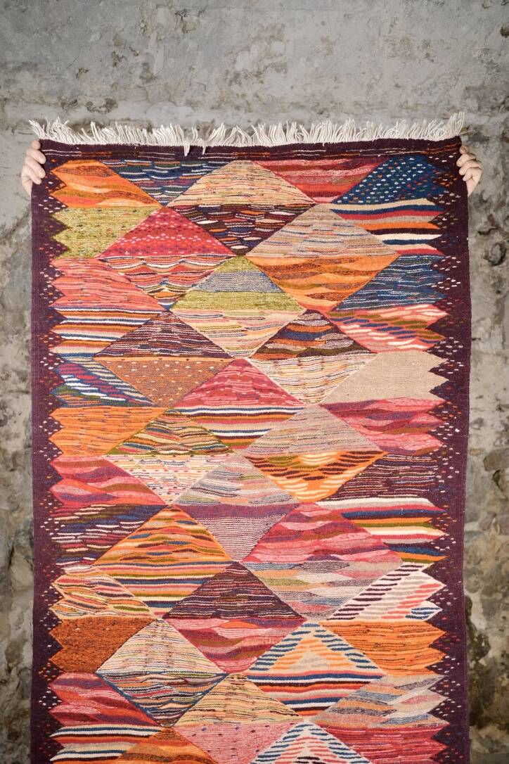Kilim berbère multicolore, Maroc