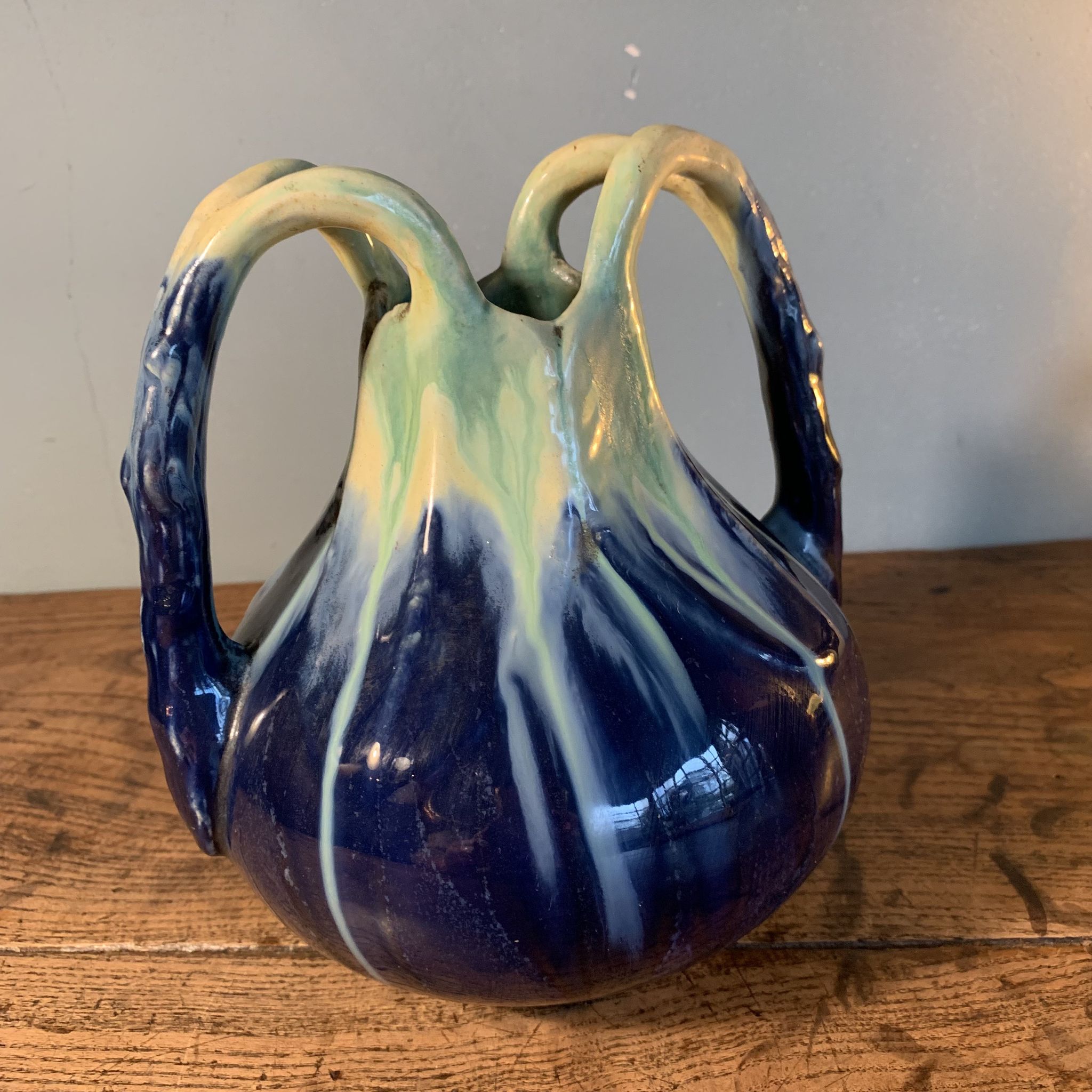 Vase Art Nouveau Faïencerie Airain Thulin