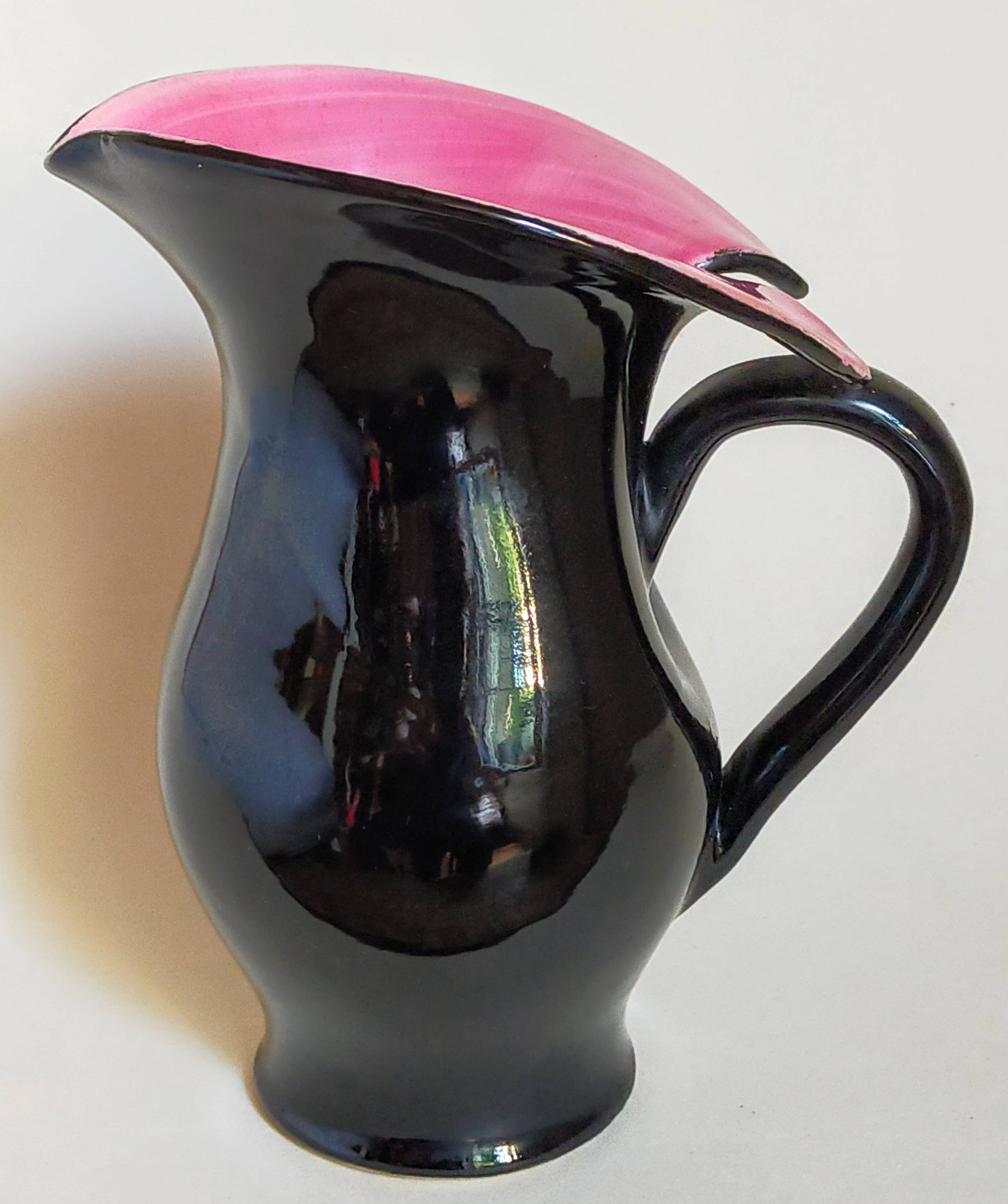 Bicolor pitcher of the Norman Potteries of Louviers 50s