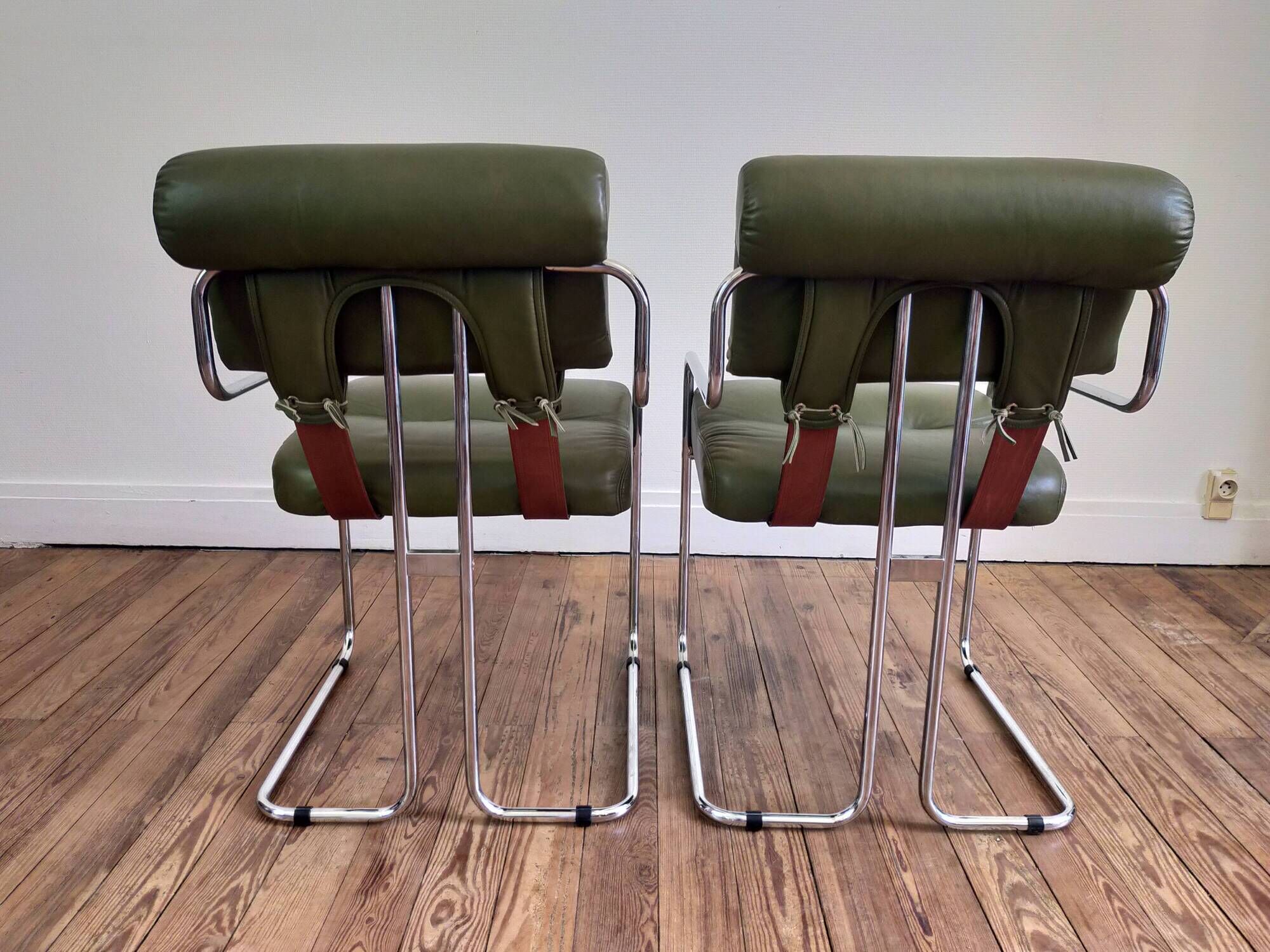 Paire de fauteuils Tucroma par Guido Faleschini