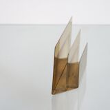 Mail Holder in Golden Brass circa 1970