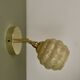 Vintage tulip wall lamp in yellow Clichy glass