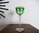BACCARAT "Malmaison" Glass wine rhinestone double green antique - 19 cm