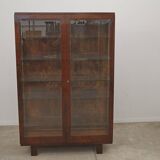 Vitrine fonctionnaliste art deco, années 1930, tchécoslovaquie