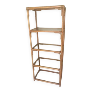 Étagère vintage rotin