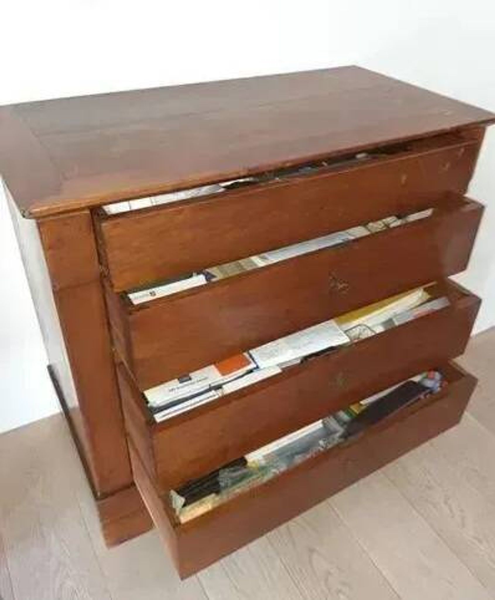Solid walnut chest of drawers