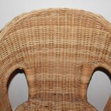 Petit fauteuil en rotin Chaise d'enfant Poupée