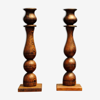 Danish Candle holders in Walnut