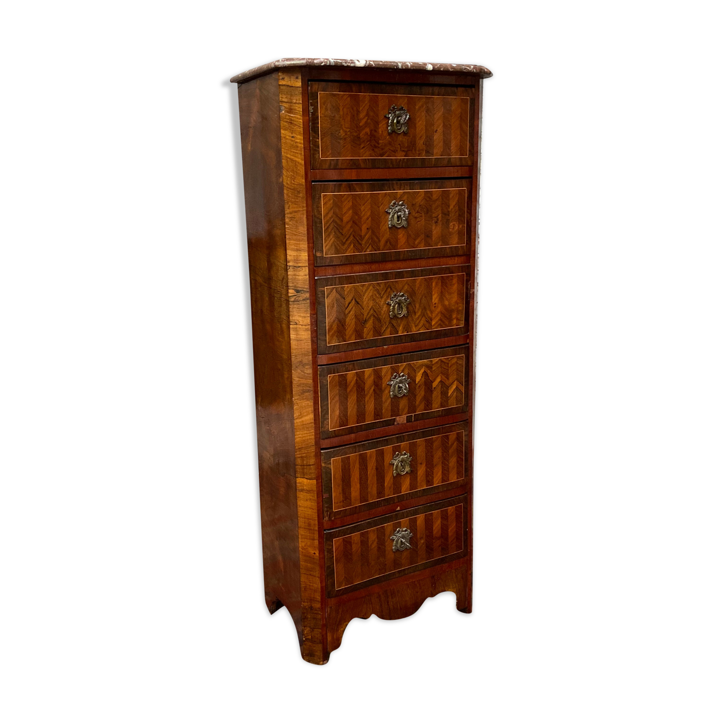 Lady's secretary in marquetry stamped