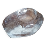 Clear glass tea light candle holder