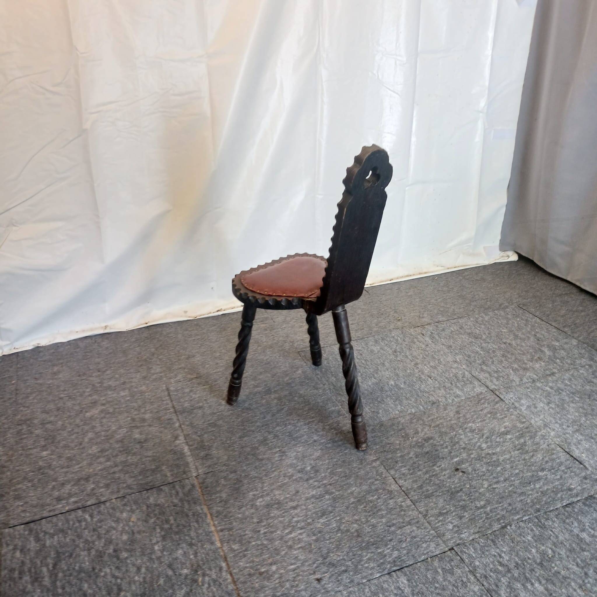 brutalist tripod chair