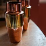 Copper vase forms a shaker