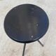 Vintage round stool with adjustable screw black and red 1970