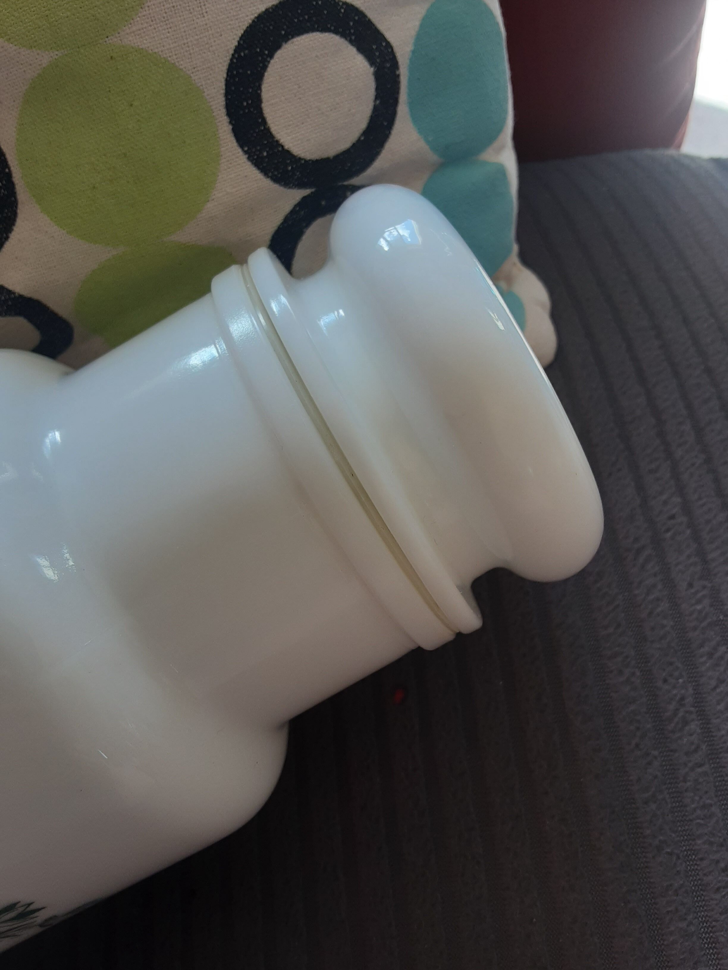 Opaline glass pot - vintage