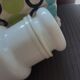 Opaline glass pot - vintage