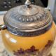 Art nouveau glass cookie jar