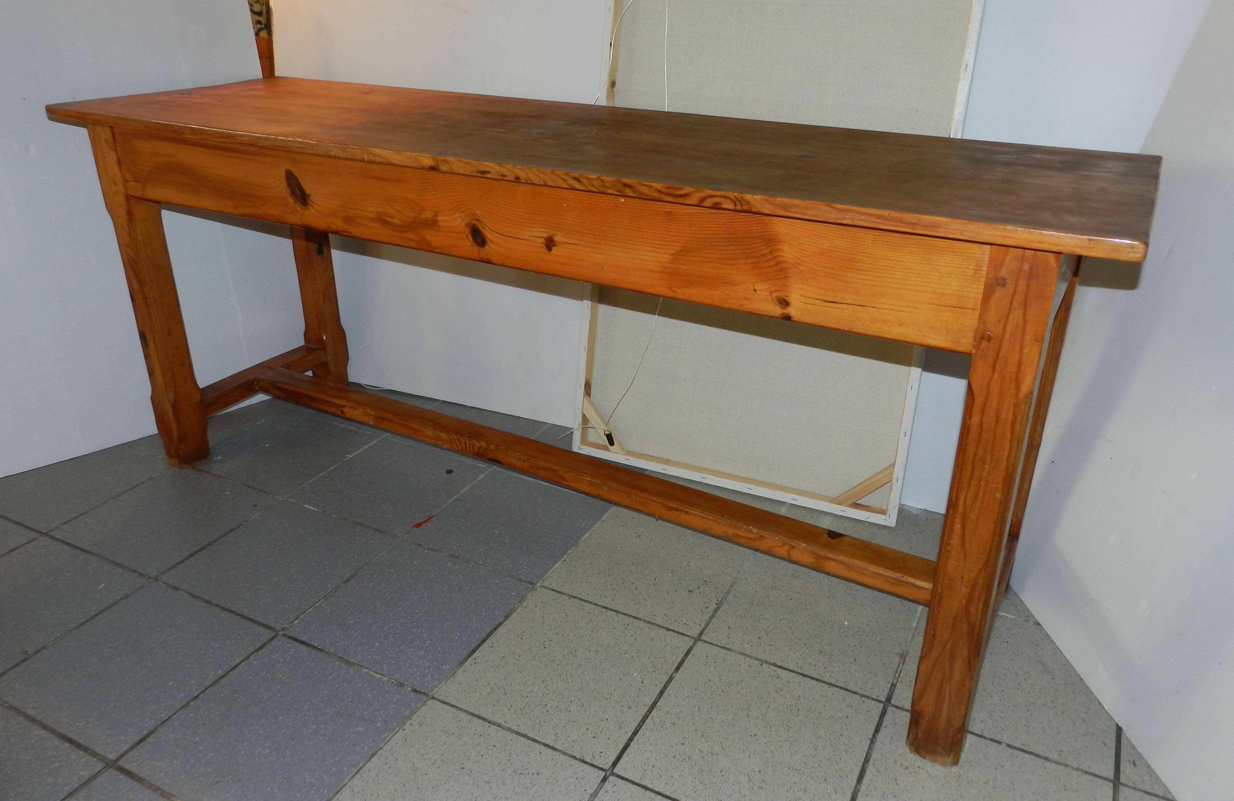 Wooden farm table