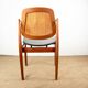 6 Danish chairs in teak, caning and leather, model FD 187 by Arne Vodder.