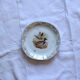 Set of 8 flat plates Limoges porcelain model duck pheasant partridge antique earthenware