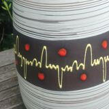 Very Large glazed ceramic vase Vintage W.Germany 60s soliflore shape