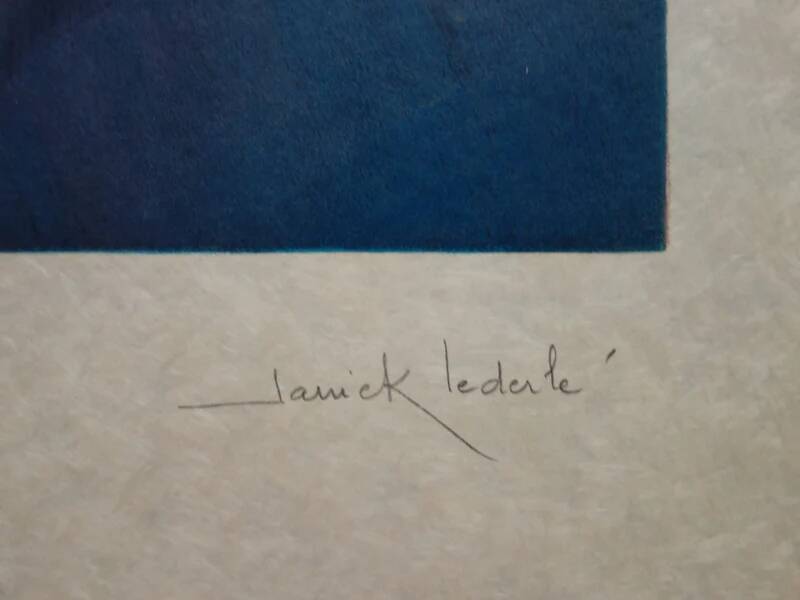 Janick Lederle : Panier fantastique, lithographie originale signée